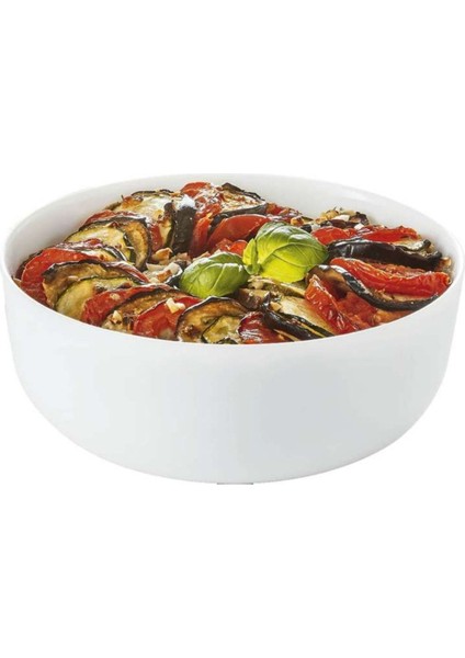 Yüksek Kaliteli Çok Amaçlı 18 cm Fırın ve Mikrodalga Kabı Beyaz