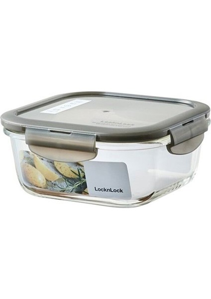 Gri Kare Fırın ve Saklama Kabı 750 Ml, Dayanıklı ve Şık Tasarım