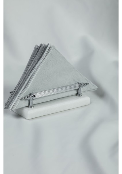 Çok Renkli Mermer ve Metal Desenli Peçetelik, Şık ve Kullanışlı Tasarım