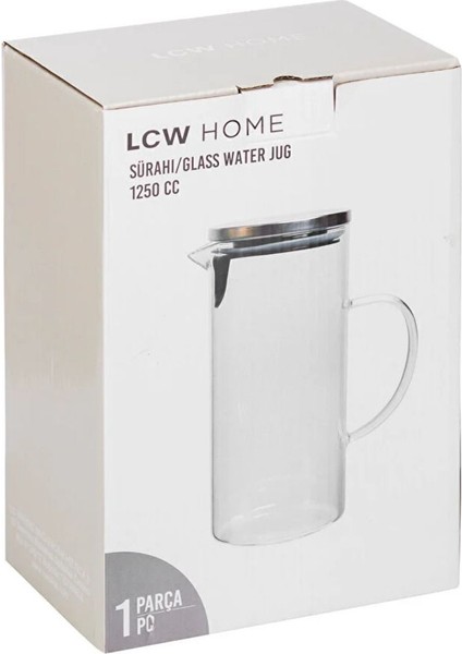 Beyaz Vakum Kapaklı Cam Sürahi 1250 Ml, Şık ve Kullanışlı Ev Aksesuarı indirimleri