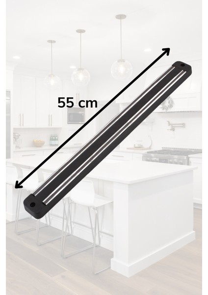 Iki Adet Paslanmaz Mıknatıslı Duvar Bıçak Askısı, 55 cm Düzenleyici Standı modelleri