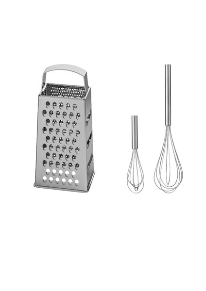 Paslanmaz Çelik Rende ve 2'li Çırpıcı Seti, Pratik ve Şık Mutfak Araçları