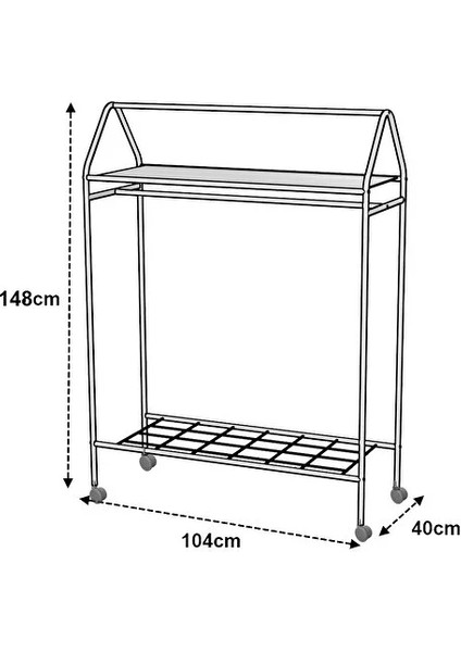 Tekerlekli Home Hanger Askılık Ayaklı Askılık indirimleri