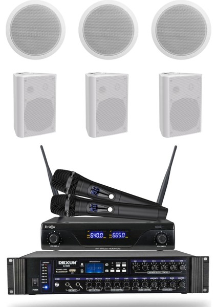 Kablosuz Mikrofon Alçıpan Sütun Hoparlör Mağaza Dükkan Kafe Seslendirme ve Okul Anons Sistemi fiyatları