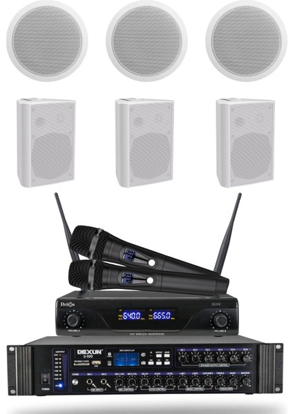 Kablosuz Mikrofon Alçıpan Sütun Hoparlör Mağaza Dükkan Kafe Seslendirme ve Okul Anons Sistemi modelleri