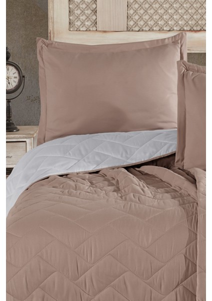 Microfiber Tek Kişilik Yatak Örtüsü Seti Bej fiyatları