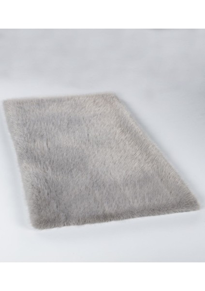 Reiki Gri - Kalın Peluş Halı | Yıkanabilir Süet Tabanlı