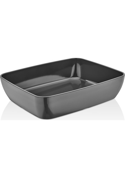 42012.G - Corona Gri Dikdörtgen Kase 26,5X32,5 Cm, Thermoset Melamin