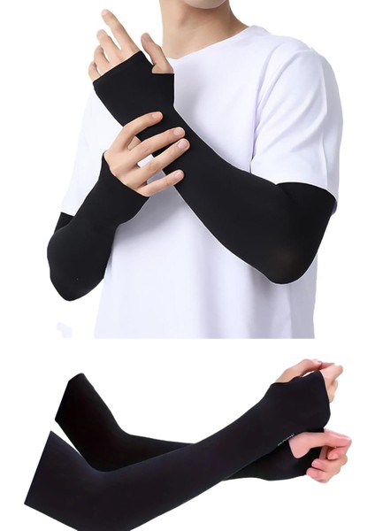 Sporcu Motorcu Kurye Için Kol Koruyucu Güneş ve Soğuk Koruma Elastik Kolluk