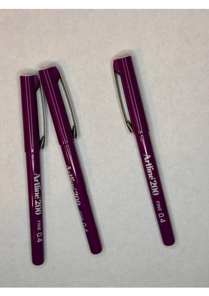 200 Fineliner 0.4mm Keçe Uçlu Kalem ( 3 Adet)
