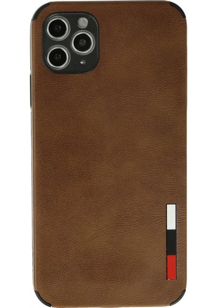 iPhone 11 Pro Max Kılıf Loop Deri Silikon - Kahverengi