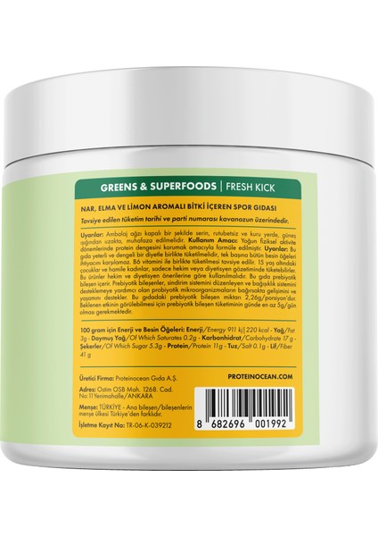 Greens & Superfoods - Fresh Kick - 120G - 20 Servis fiyatları