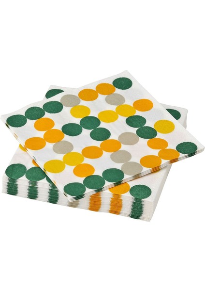 Desenli Peçete, Çok Renkli, 33X33 Cm, 30 Adet