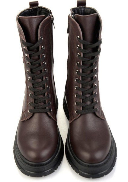 Kahve Hakiki Deri Kadın Bot & Bootie K02462040503 fırsatları