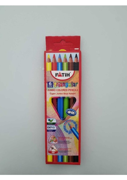 Triangular Kuru Boya Kalemi 6'li