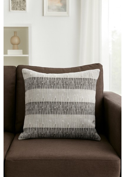 Duck Desenli Kırlent Kılıfı Kahve V1 70X70