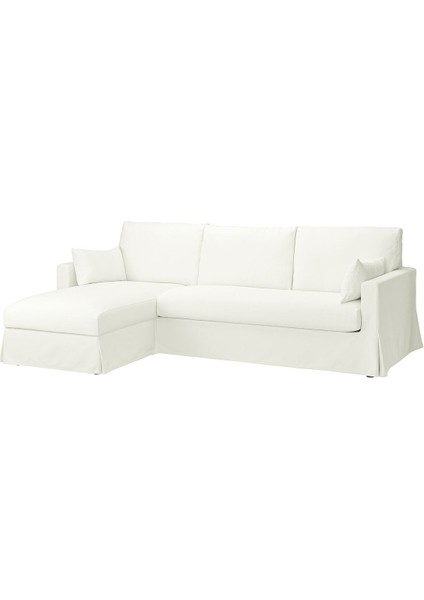 2'li Kanepe ve Uzanma Koltuğu Kılıfı, Hallarp Beyaz, Sol fiyatları