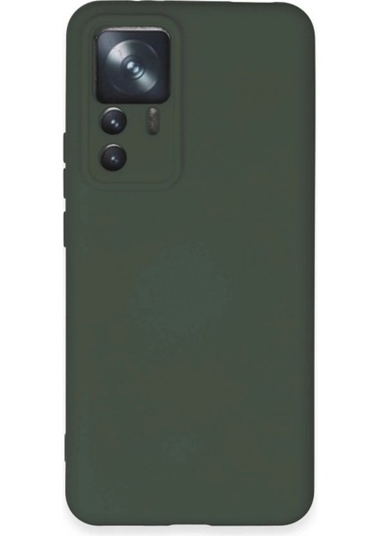 Xiaomi Mi 12T Pro Kılıf Nano Içi Kadife Silikon - Koyu Yeşil