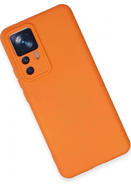 Xiaomi Mi 12T Pro Kılıf Nano Içi Kadife Silikon - Turuncu modelleri