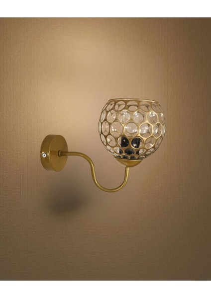 Gold Kollu Viyana Camlı Aplik