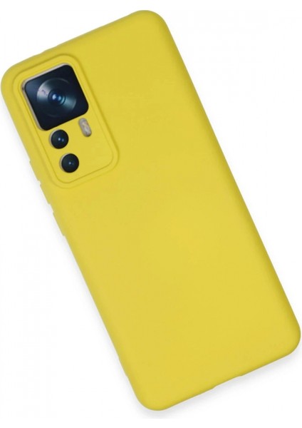 Xiaomi Mi 12T Pro Kılıf Nano Içi Kadife Silikon - Sarı modelleri