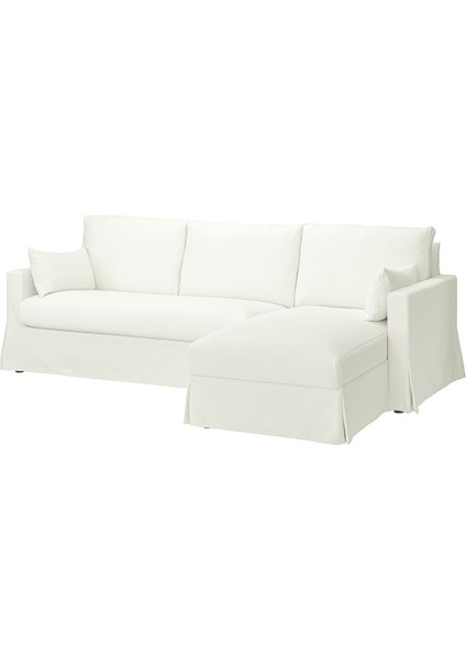 2'li Kanepe ve Uzanma Koltuğu Kılıfı, Hallarp Beyaz, Sağ fiyatları