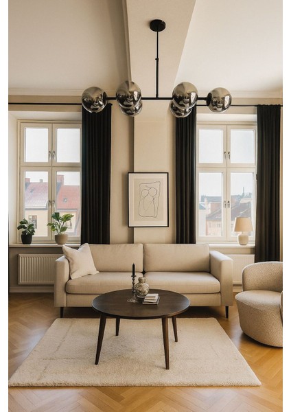 Diego Modern Masaüstü Kapalı Camlı Altılı Avize