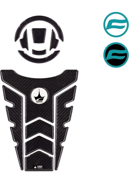 CF-450/NK Depo ve Depo Kapağı 6d Karbon Kaydırmaz Tank Pad CFDKS01