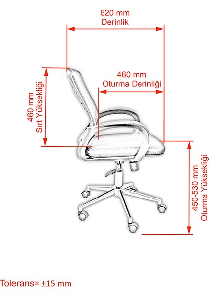 Atlas Metal Ayaklı Fileli Ofis Büro Bilgisayar Çalışma Koltuğu Sandalyesi fırsatları