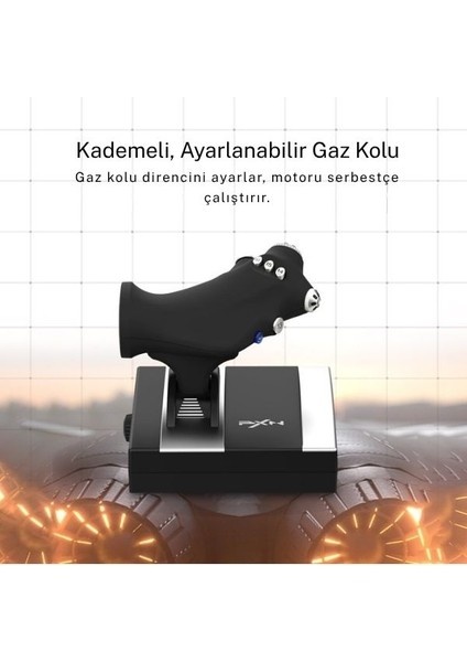 PXN-2119 Pro Uçuş Simülasyon Joystick – Pc & Ps4 & Xbox Uyumlu Titreşimli flight stick modelleri