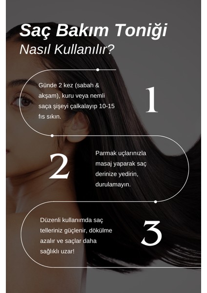 Biotin Destekli, Dökülme Karşıtı ve Saç Uzamasını Destekleyici, Güçlendirici Saç Toniği (2X200 Ml) modelleri