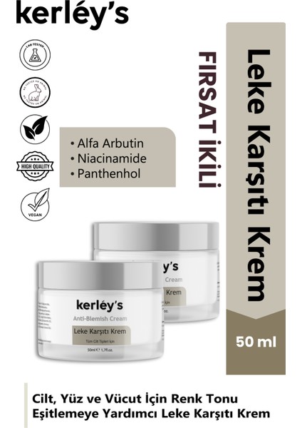 Güneş, Kararma Lekeleri, , Cilt Tonu Eşitlemeye Yardımcı, Beyazlatıcı Etkili Leke Kremi (2X50ML)