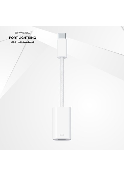Port Lightning | Usb-C - Lightning Adaptörü, Carplay Uyumlu, Hızlı Şarj ve Veri Transferi