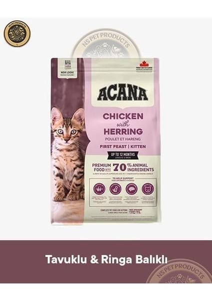 Tavuklu-Ringa Balıklı Yavru Kedi Maması 1.8 kg