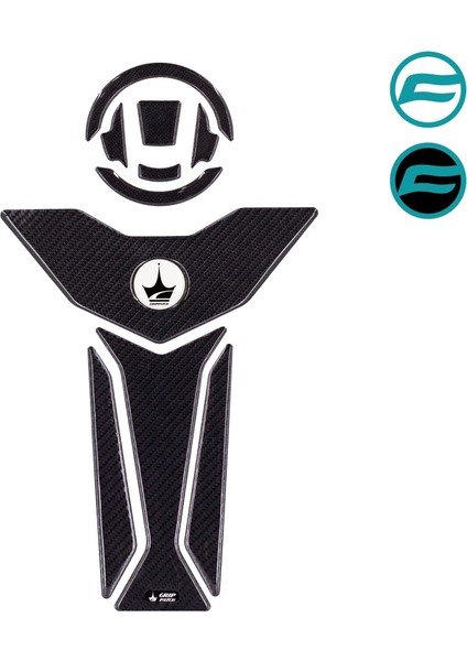 CF-450/SR Depo ve Depo Kapağı 6d Karbon Kaydırmaz Tank Pad CFDKS01