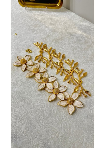 6'lı Mineli Papatya Vidalı Kahve Servis Seti, Şık ve Uyumlu Sunumlar Için