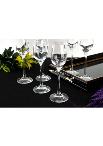 Şık 6'lı Kristal Kahve Yanı Su Bardağı, Turuncu, Zarif Tasarım fiyatları