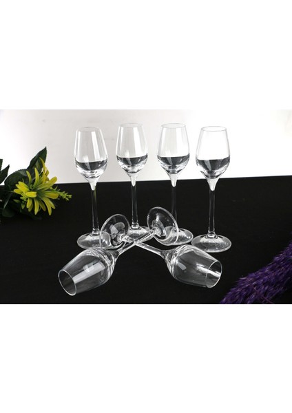 Şık 6'lı Kristal Kahve Yanı Su Bardağı, Turuncu, Zarif Tasarım modelleri