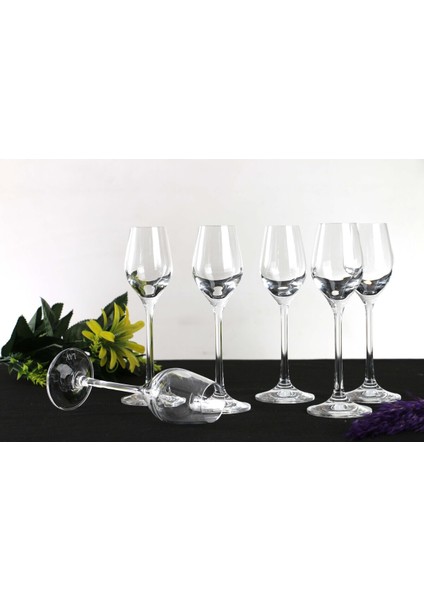 Şık 6'lı Kristal Kahve Yanı Su Bardağı, Turuncu, Zarif Tasarım fırsatları