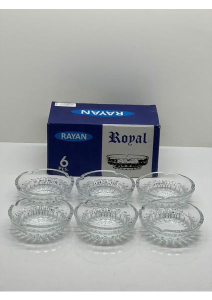 Altı Adet Kahverengi Cam Küllük, Şık ve Zarif Tasarım