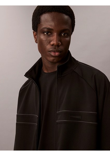 Calvın Kleın Erkek Marka Logolu Dik Yakalı Regular Fit Geri Dönüştürülmüş Polysterli Günlük Kullanıma Uygun Siyah Sweatshirt LVGMF5W311 Ub1 fiyatları