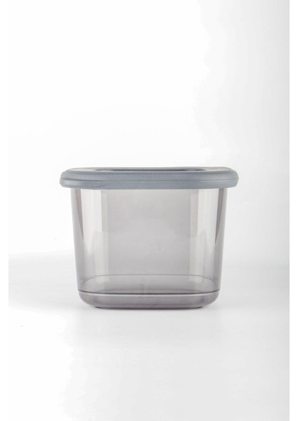 12'li Kare Saklama Kabı Seti, 4x 0,55LT, 1,2lt, 1,75LT, Antrasit Renk