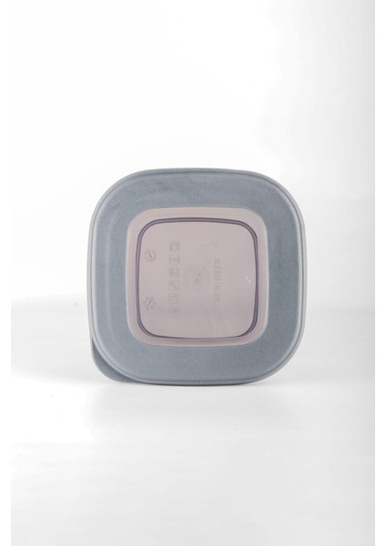 12'li Kare Saklama Kabı Seti, 0,55LT, 1,2lt ve 1,75LT, Antrasit Renk