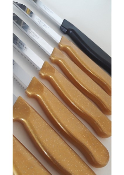 Altın Renkli Meyve Bıçağı Seti, Soyacak ve Doğrama Bıçaklarıyle Pratik Kullanım fiyatları