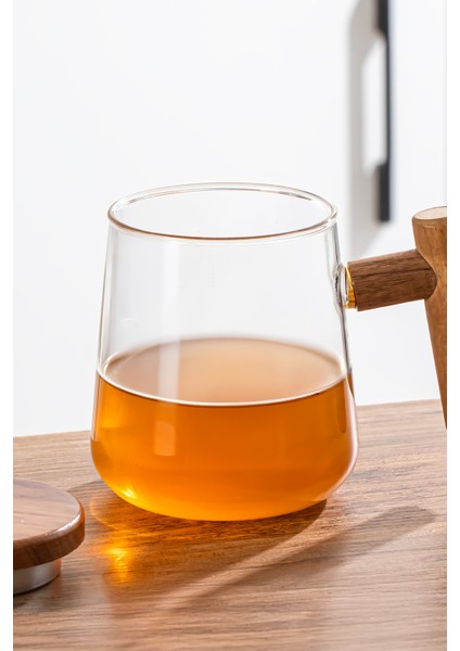 Cam Süzgeçli Kupa, 500 Ml, Bitki Çayı Demliği, Şık ve Sağlıklı Kullanım modelleri