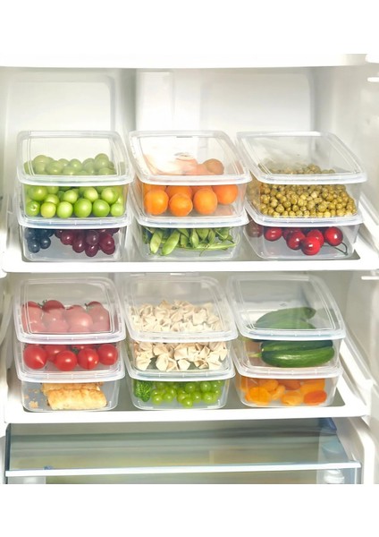 12 Adet 1350 ml Saklama Kabı, Buzluk ve Mikrodalga Uyumlu, Dayanıklı ve Şık Beyaz Renk indirimleri