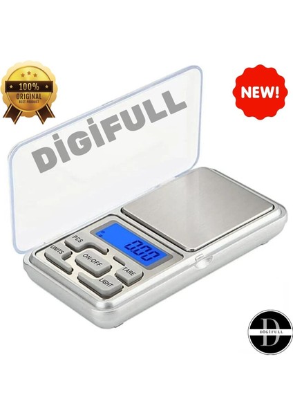 Dijital Hassas Elektronik Cep Terazisi 200 gr / 0.1 Gr, Hafif ve Güvenilir Tartım Aleti