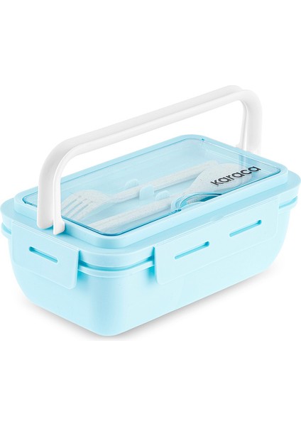 Mavi Çatal Kaşıklı Saklama Kutusu, Pratik ve Şık Yemek Taşıma Çözümü modelleri