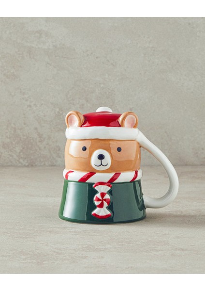 Renkli Dolomite Yılbaşı Kupa 300 Ml, Sıcak ve Neşeli Içim Keyfi