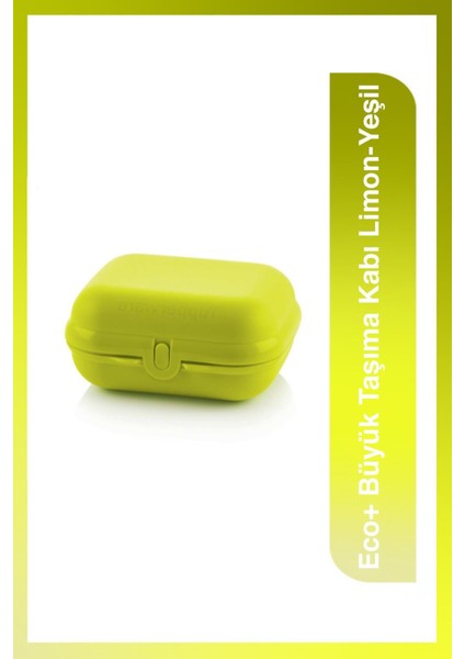 Limon Yeşili Büyük Taşıma Kabı 550 ml Pratik ve Şık Tasarım